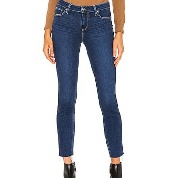 Paige Anthropologie Verdugo Ankle Skinny Raw Hem Jeans Size 27 - Picture 1 of 14